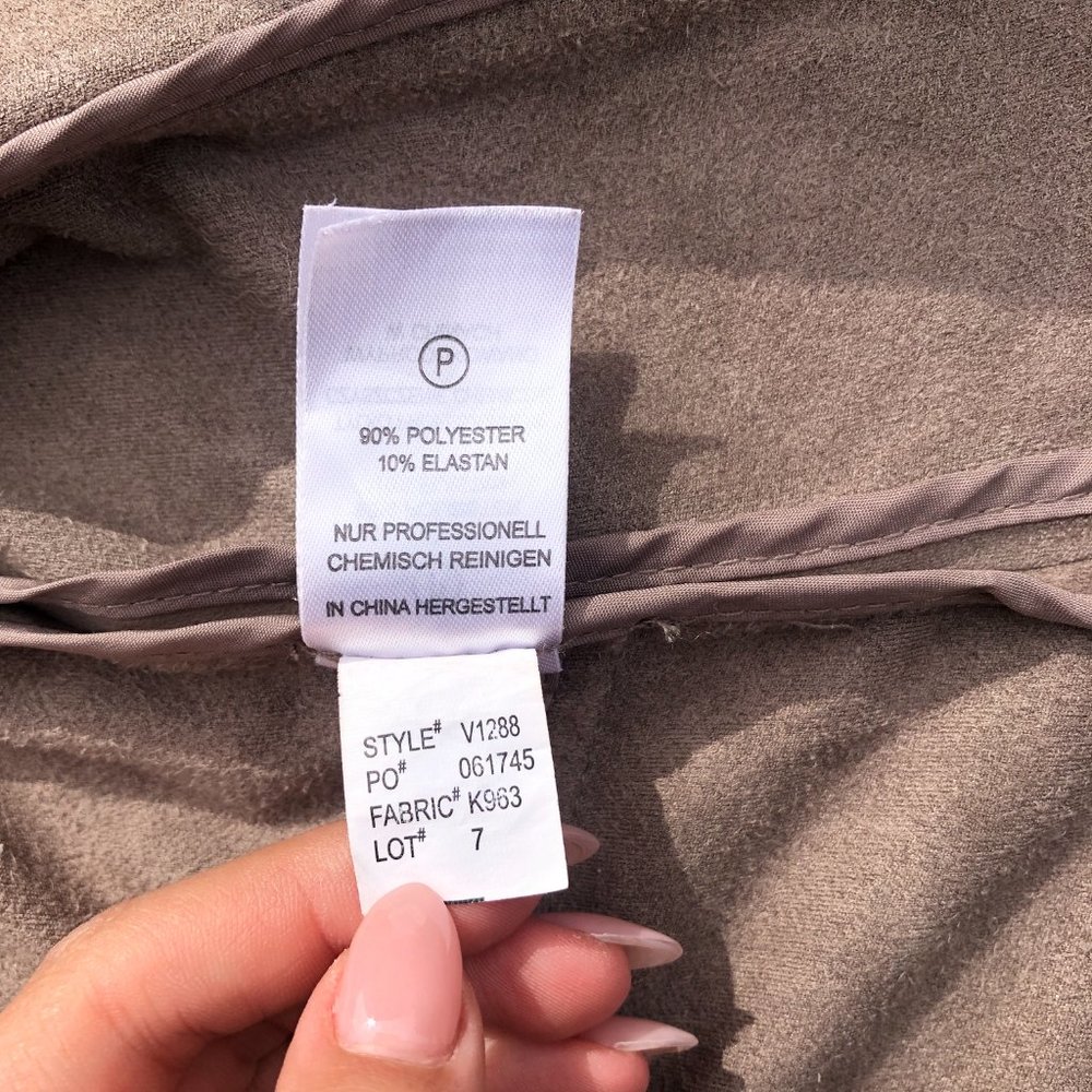 Dalia Drape Front Faux Suede Jacket - Picture 3 of 4